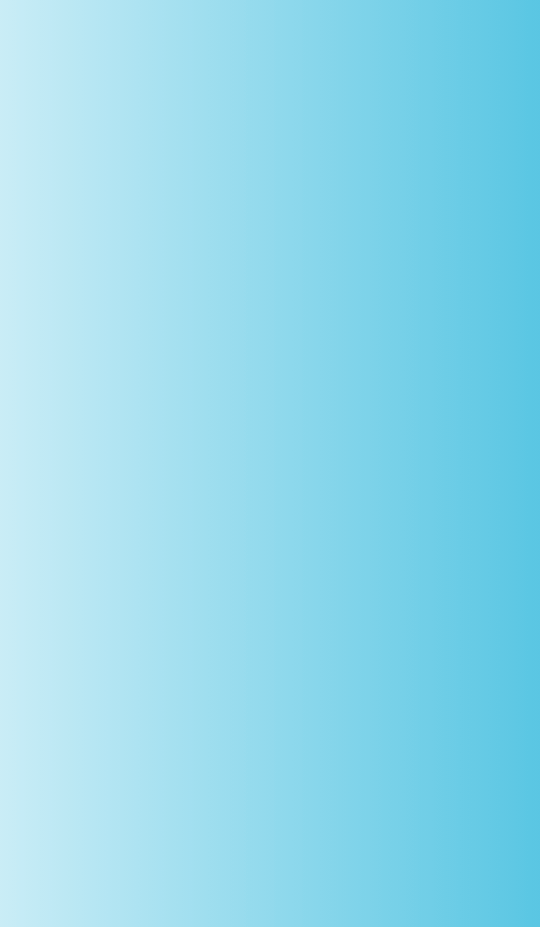 A gradient of blue and white in the shape of rectangle displays a written testimony