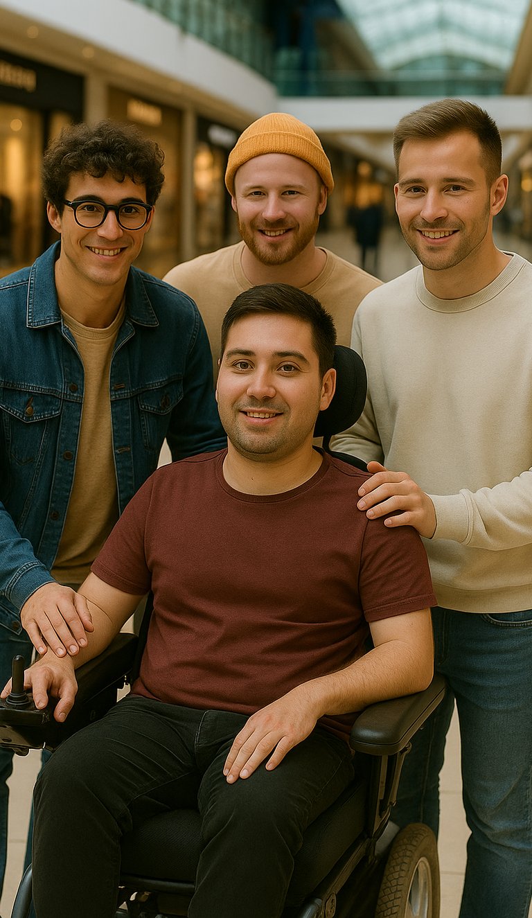Amis, illustration photo, journée mondiale de la myopathie de Duchenne
