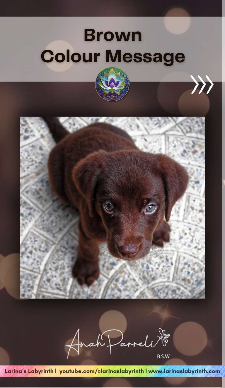 Colour message: Power of Brown. Colour Healing, Color Healing