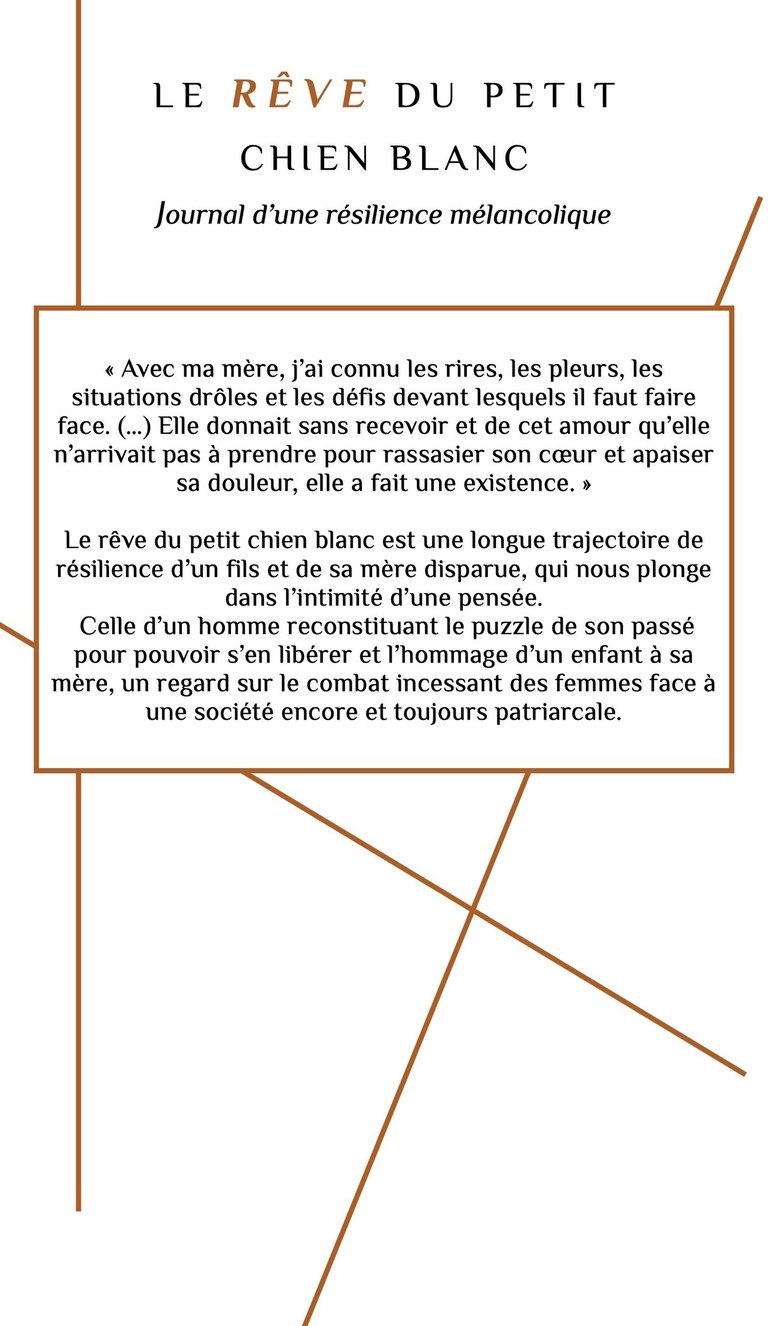 Dos de couverture du livre le rêve du petit chien blanc