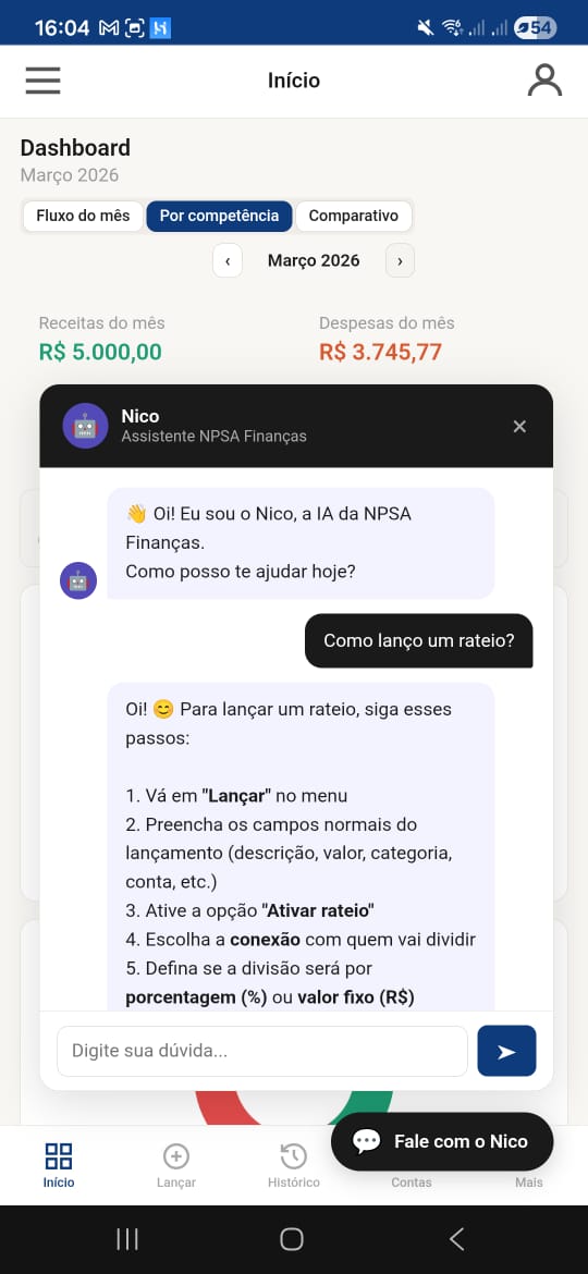 NICO - a inteligência artificial do App