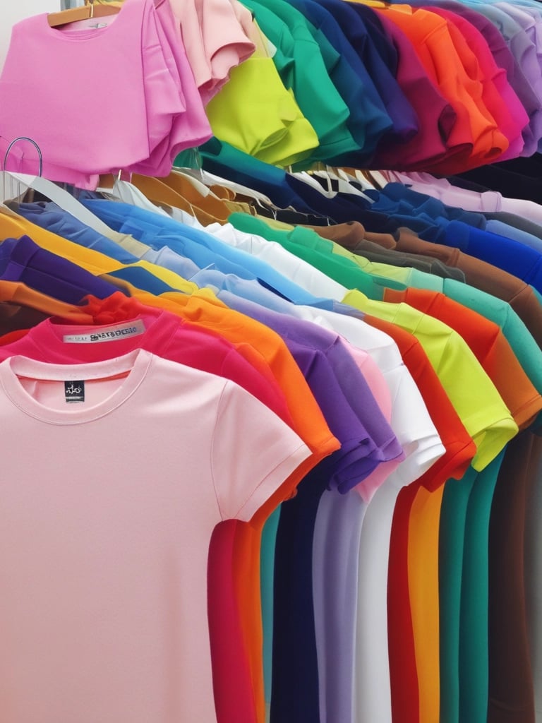 A vibrant display of happy tees showcasing various styles of inner wear and t-shirts.
