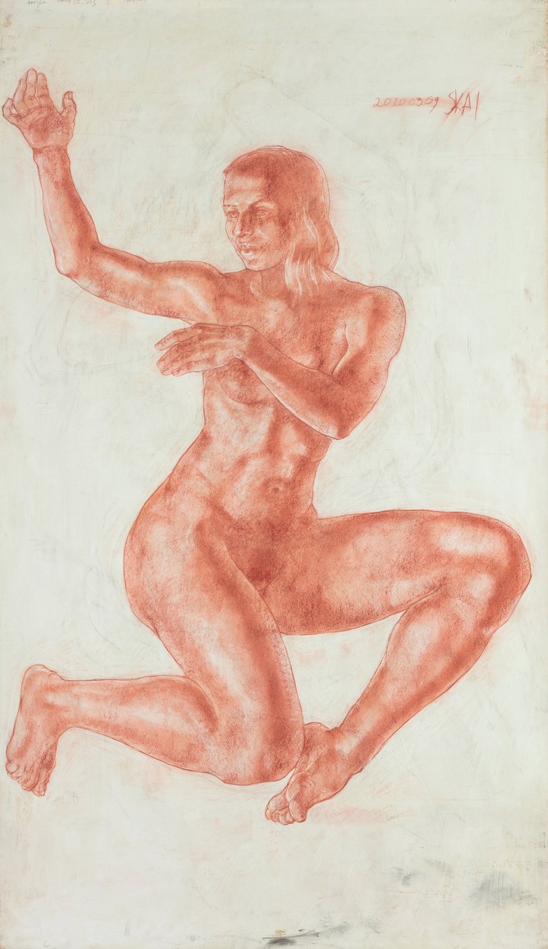 Skaiste Verdingyte, piesiniai, popierius, sangina