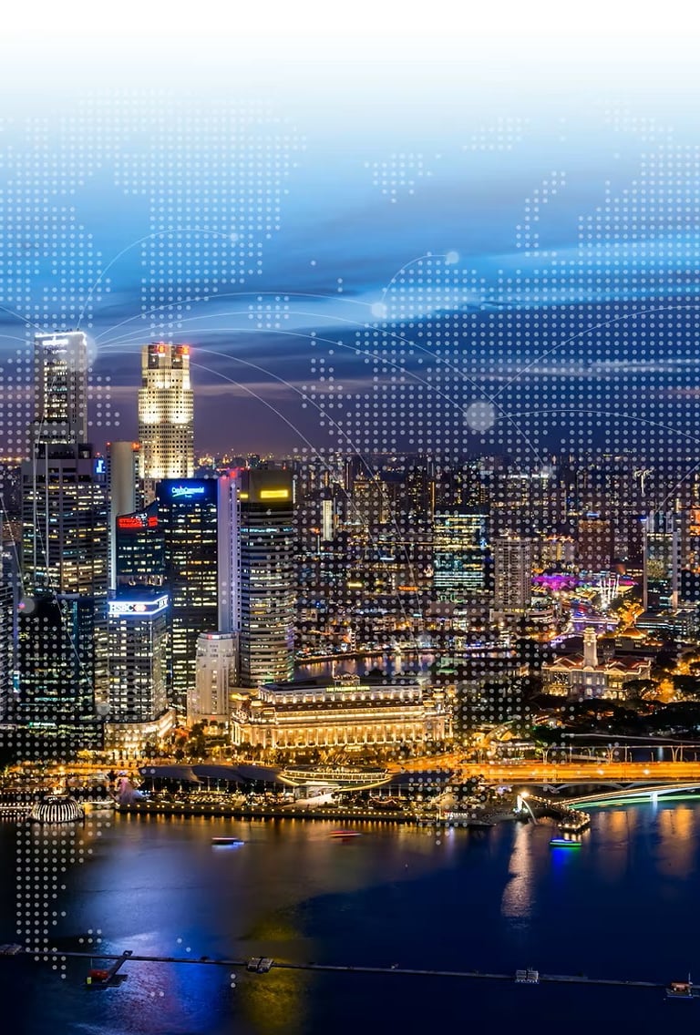 night view of Singapore CBD
