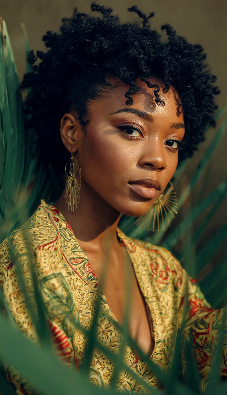 black woman with natural hair smiling at the camera
