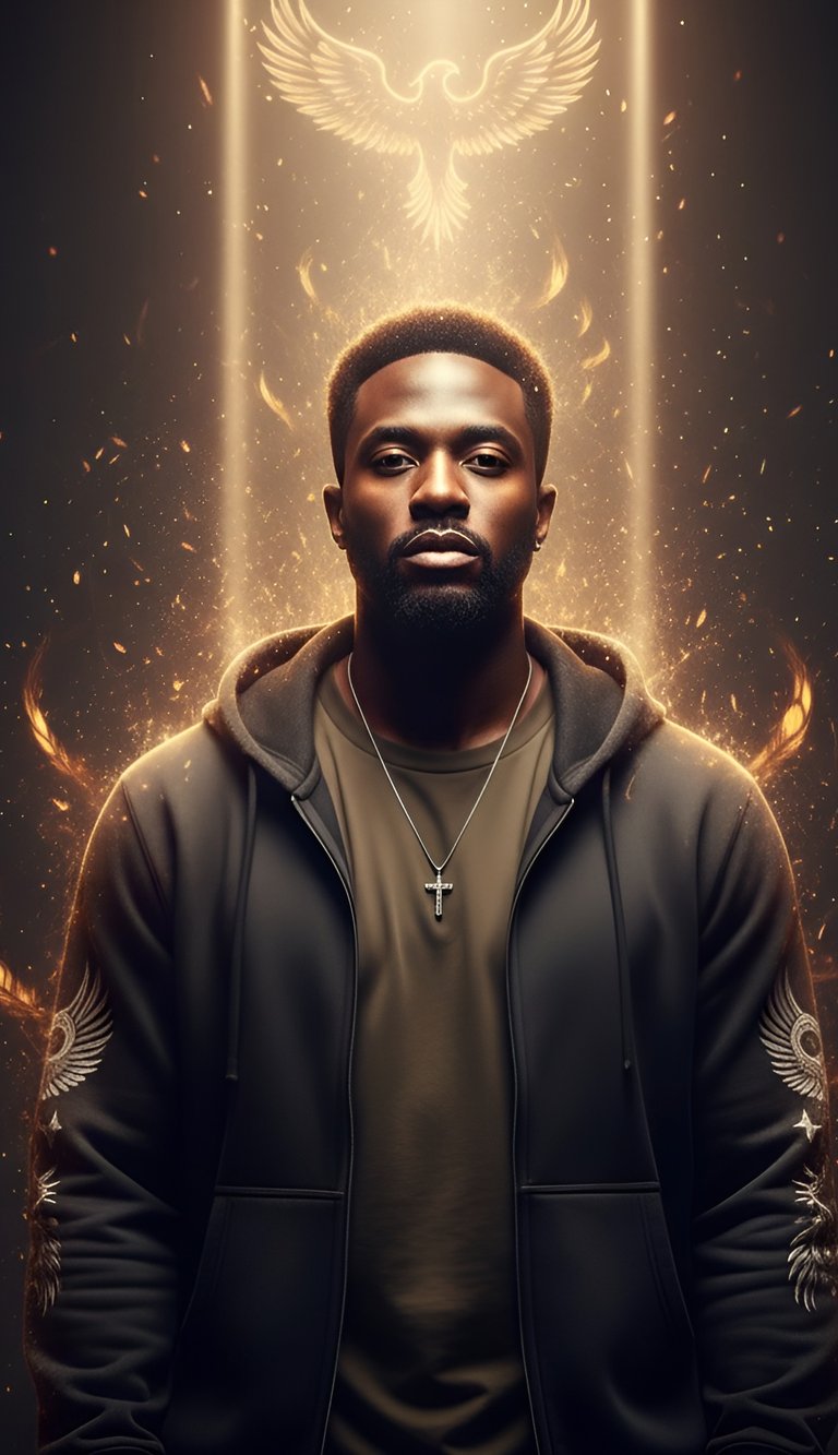 Zo Phoenix portrait with digital aesthetics