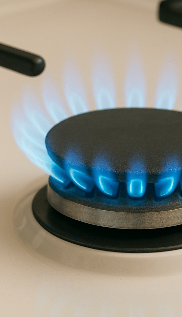 lit gas burner in Cumberland