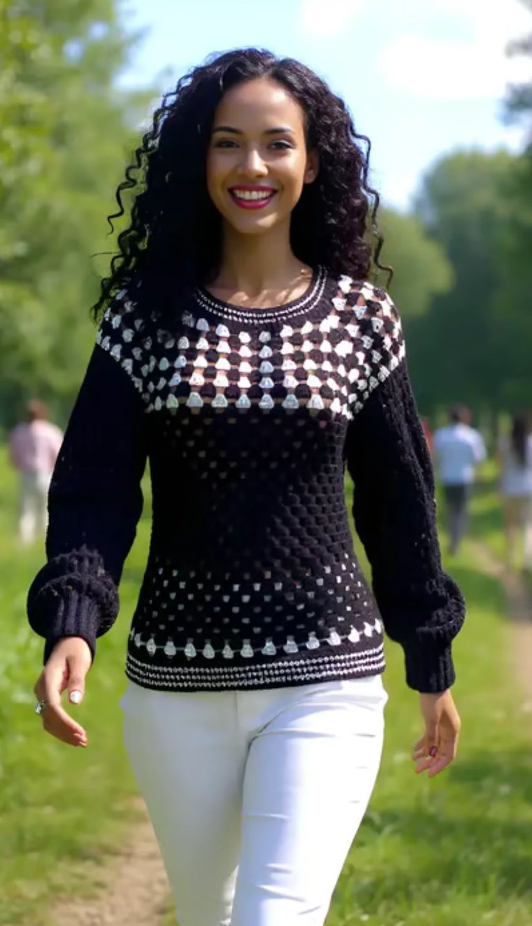 Pull au crochet Damia