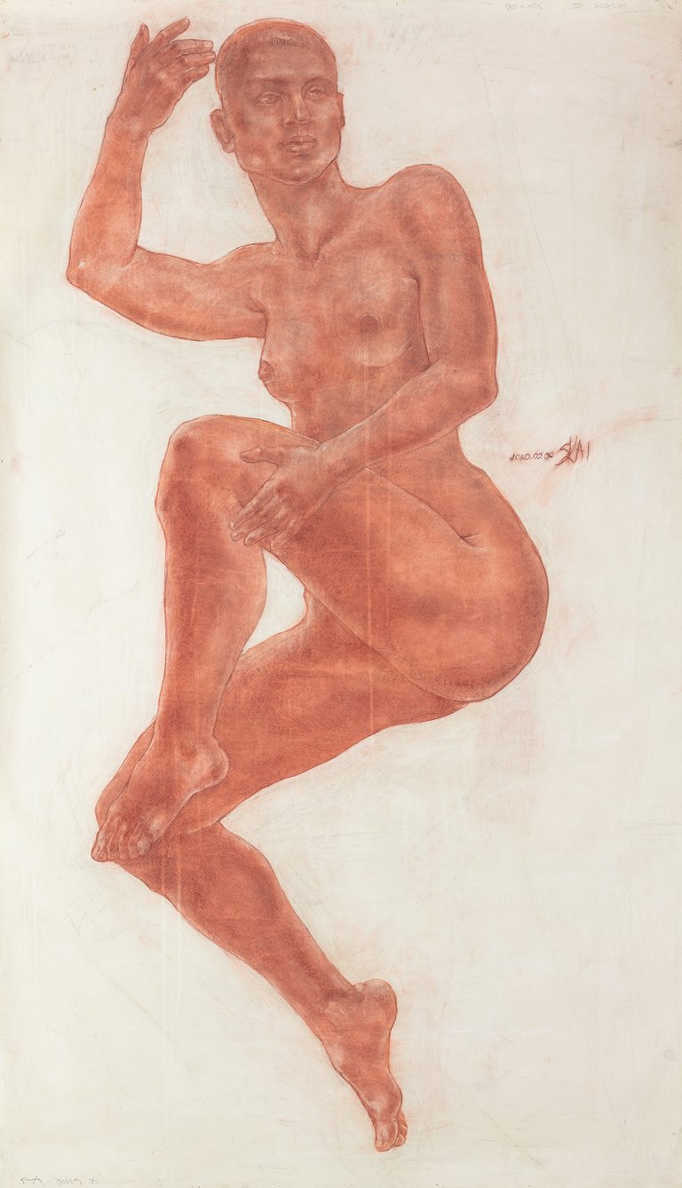 Skaiste Verdingyte, Charcoal pastel, paper, drawing, drawings, Lithuanian artist