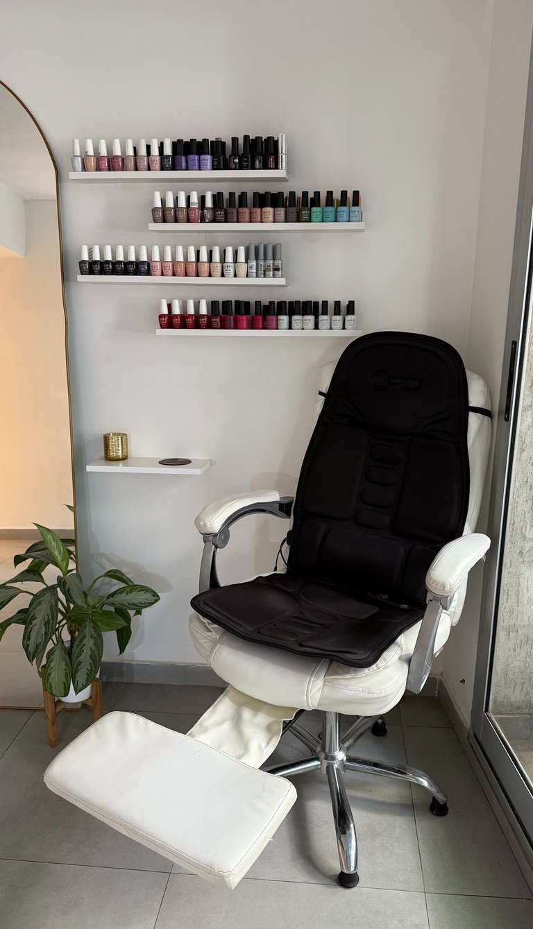 a chair with a chair and a chair in a room