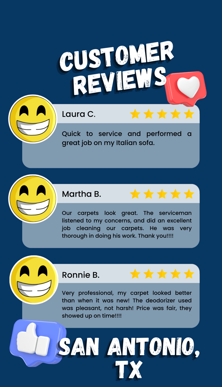 image of reviews from customers that have used Refresh Property Services in San Antonio, TX.