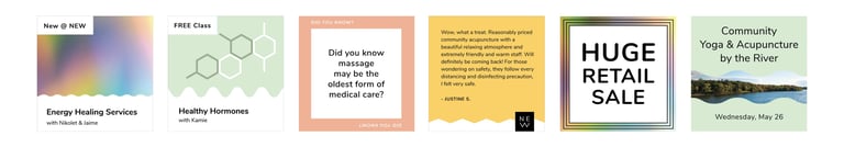 Social Media Design and Planning Posts for a Wellness Acupuncture Clinic