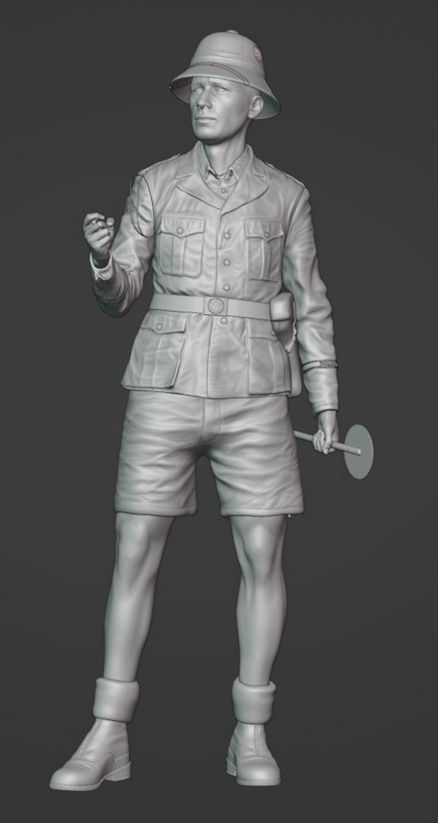 1/16 scale Afrika Korp DAK Feldgendarmerie-Trupp, 3D digital sculpt for historical figure collectors