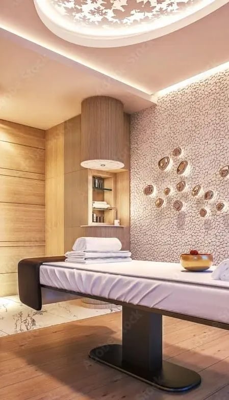 cabine de soin d'un spa haut de gamme