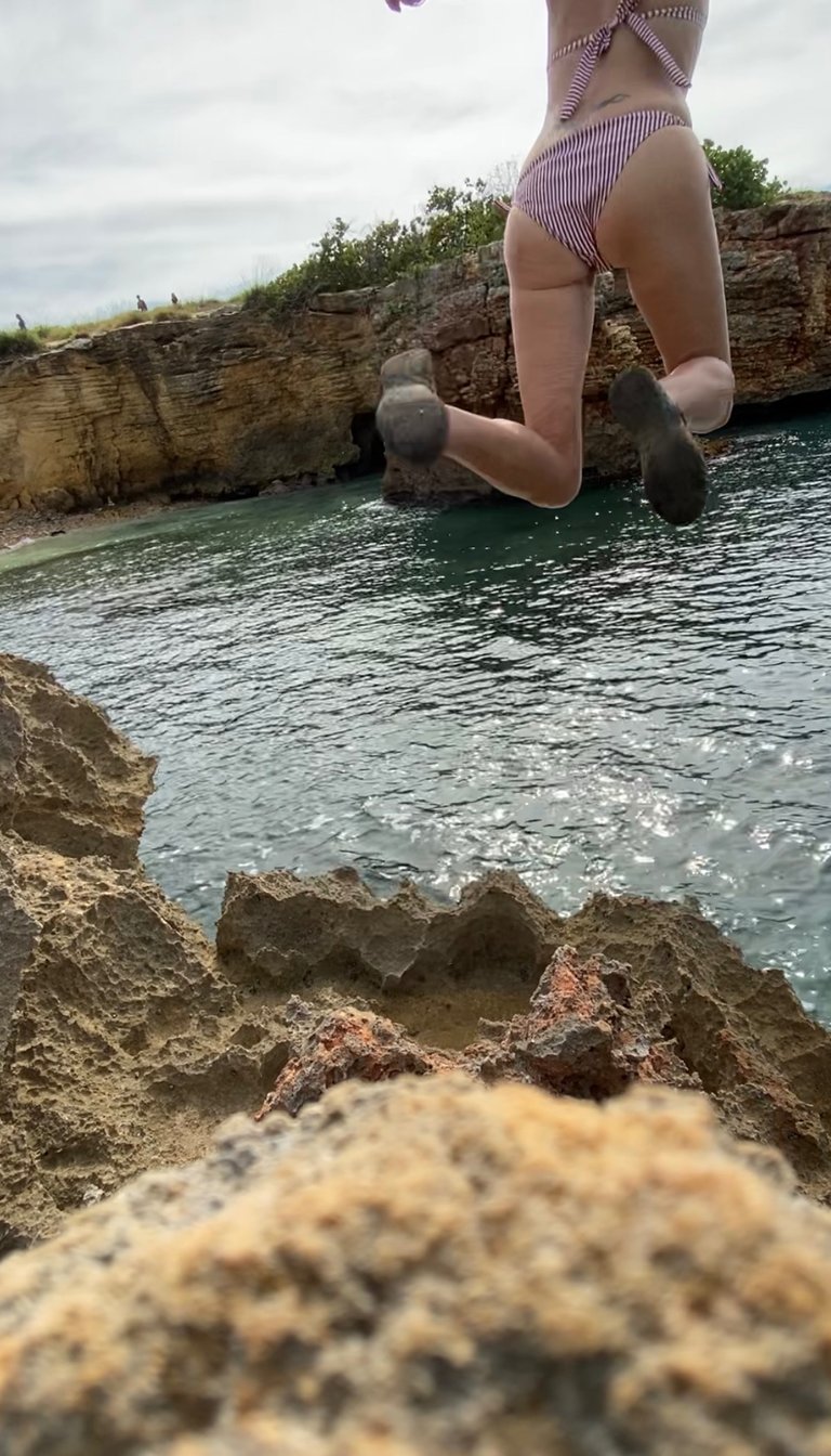 Shannon Falk Cliff Jumping Cabo Rojo Puerto Rico