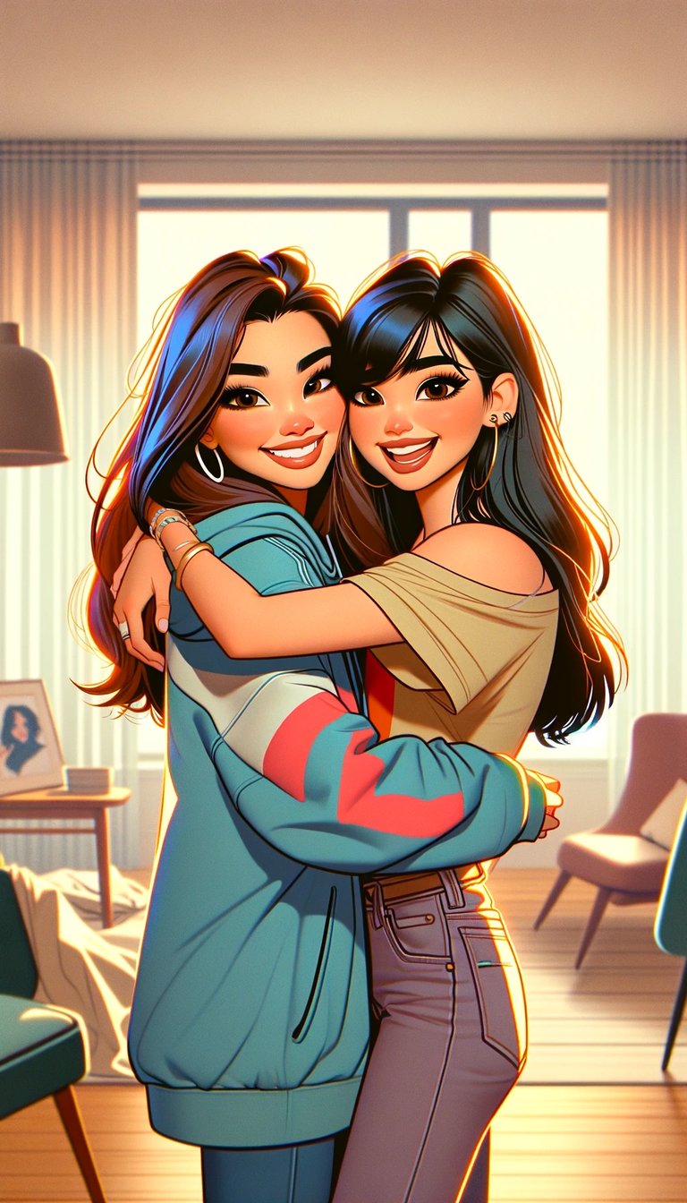 a mom and daughter hugging and smiling celebrating mother's day 2024