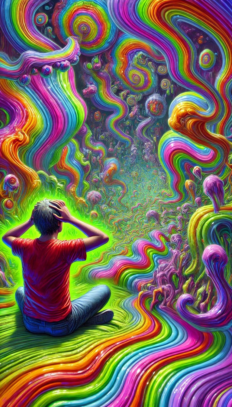 illustration AI D'un bad trip soft