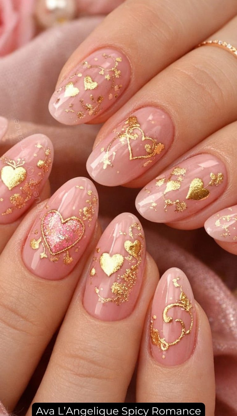 By Ava L’Angelique. Romantic pink nails with glossy finish for everyday style