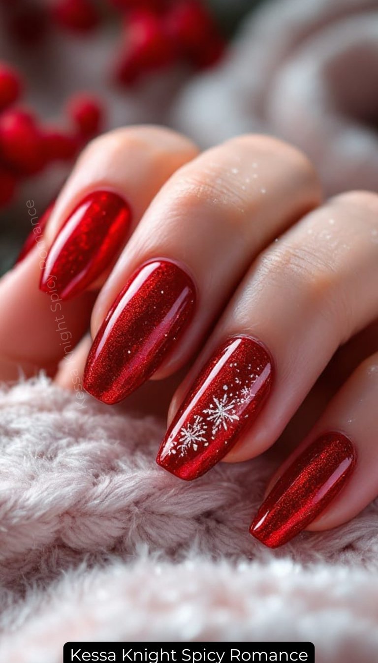 Nails by Kessa Knight. Winter nail colors cozy romantic aesthetic list