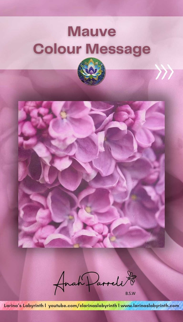 Colour message: Power of Pink purple Mauve. Colour Healing, Color Healing