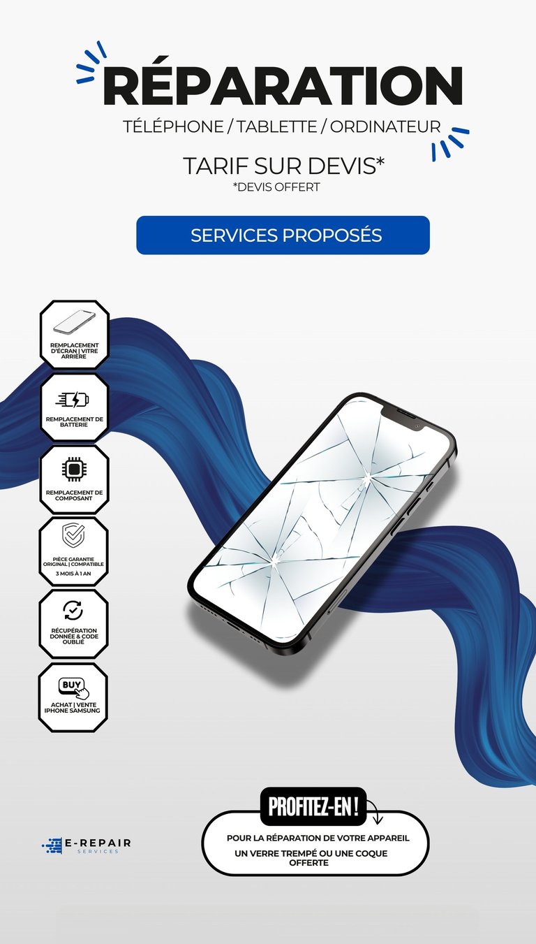 service de réparation de téléphone tablette et ordinateur