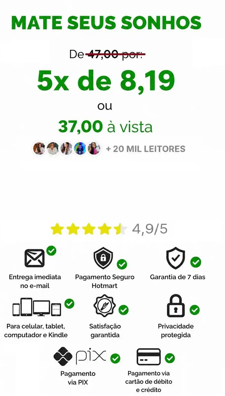 Livro Mate Seus Sonhos - Mockup