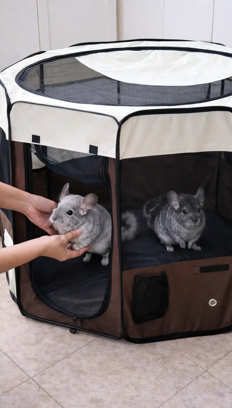 enclos sécurisé pour petits animaux le temps du nettoyage