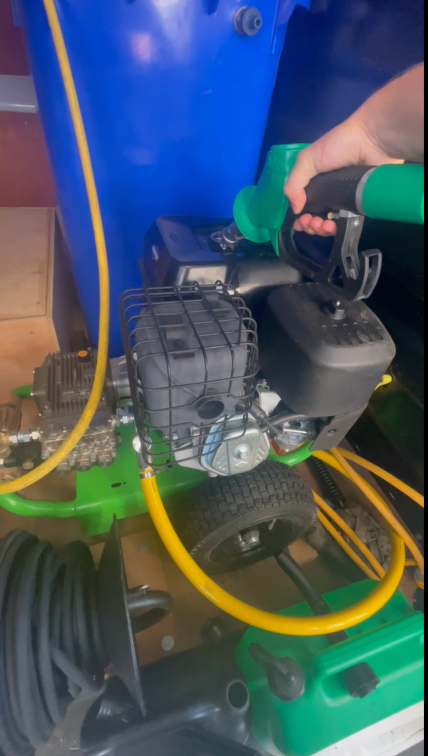 petrol powered pressure washer