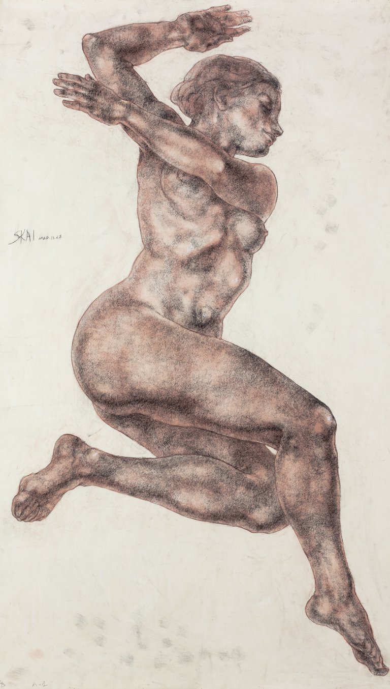 Skaiste Verdingyte, piesiniai, popierius, sangina, sousas