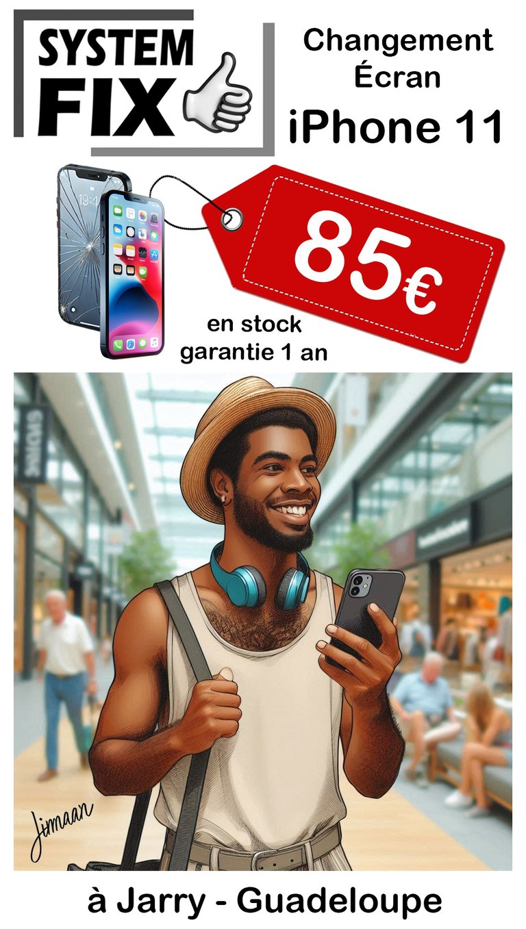 réparation écran iPhone 11 en Guadeloupe, à Jarry