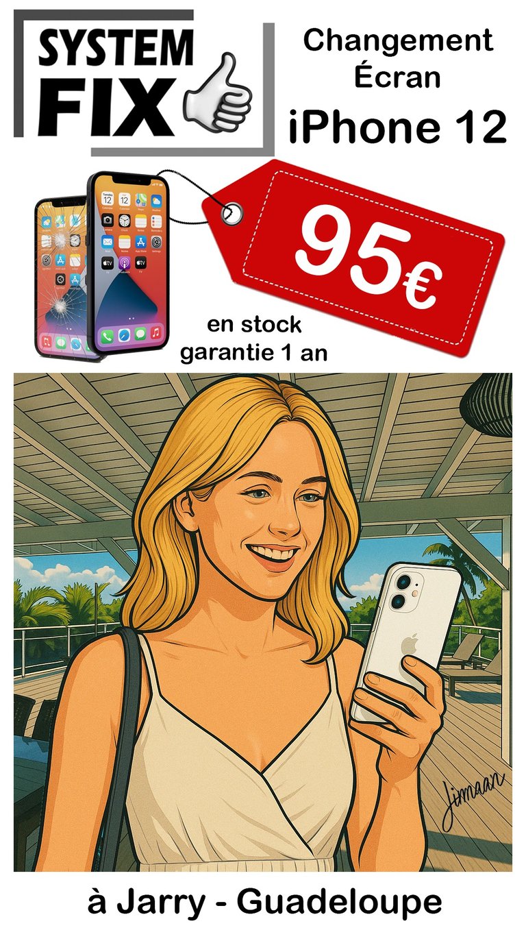 réparation écran iPhone 12 en Guadeloupe