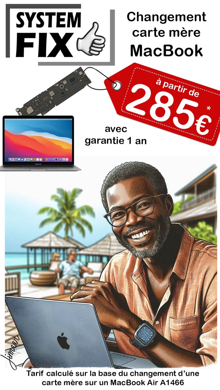 remplacement carte mère macbook guadeloupe