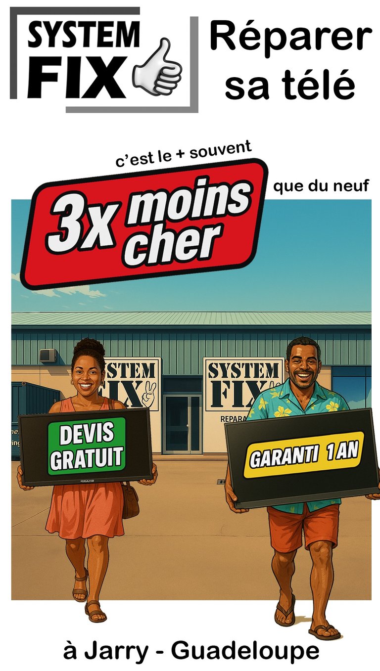 Réparation télé téléviseur télévision en Guadeloupe