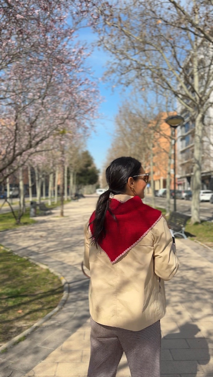 Patron crochet pañoleta pañuelo triangulo 