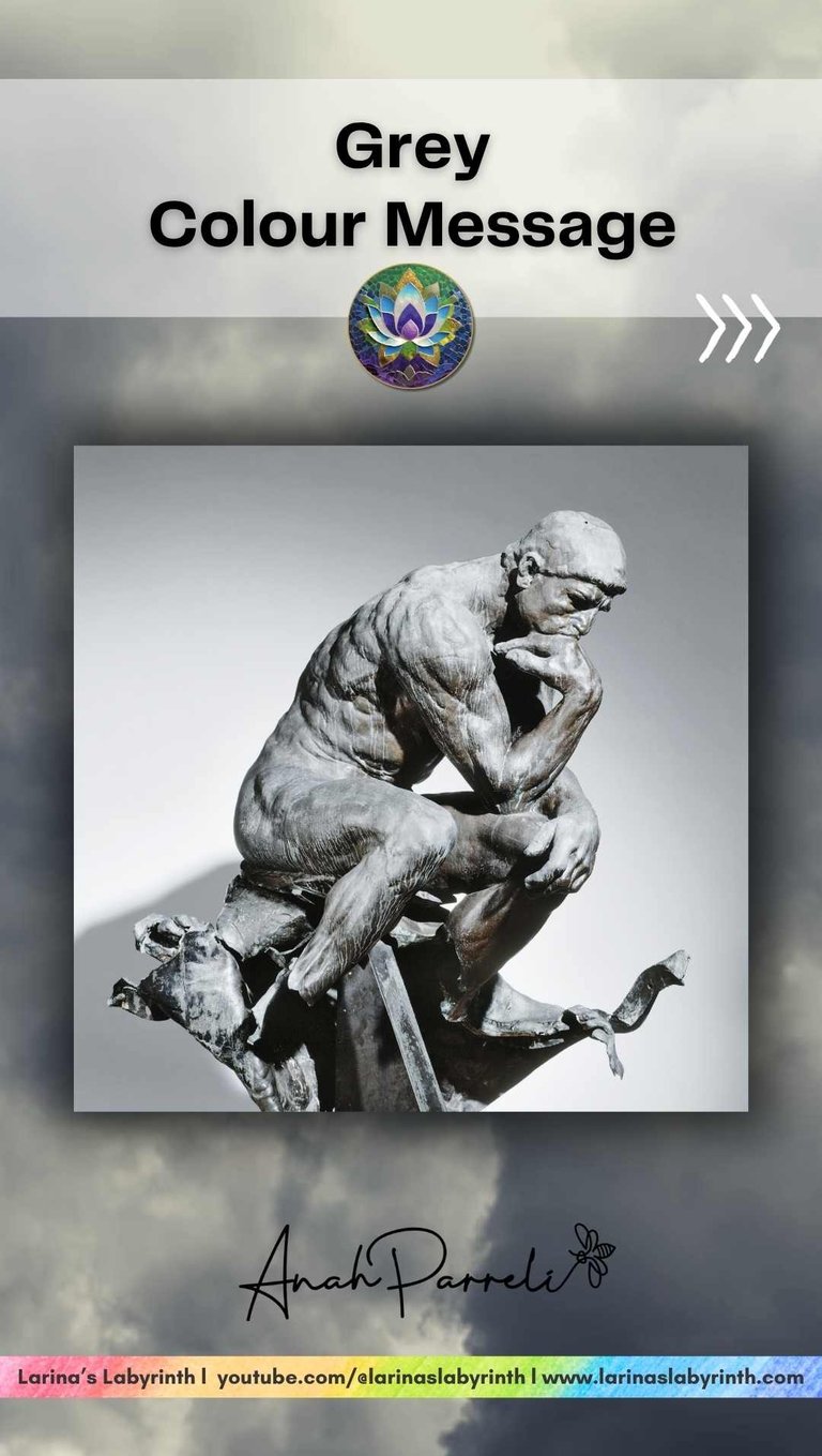 Colour message: Power of Gray Grey. Colour Healing, Color Healing