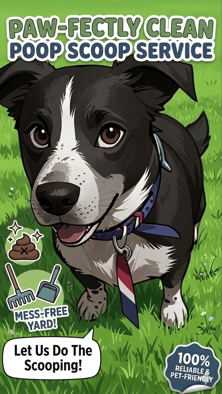 Our poop scooping service helps keep your lawn clean!