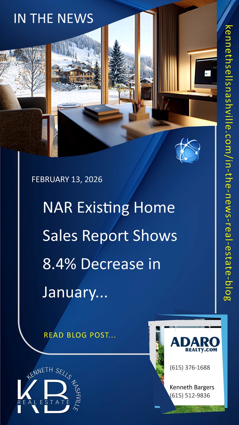 NAR Existing-Home Sales Report Shows 8.4% Decrease in January