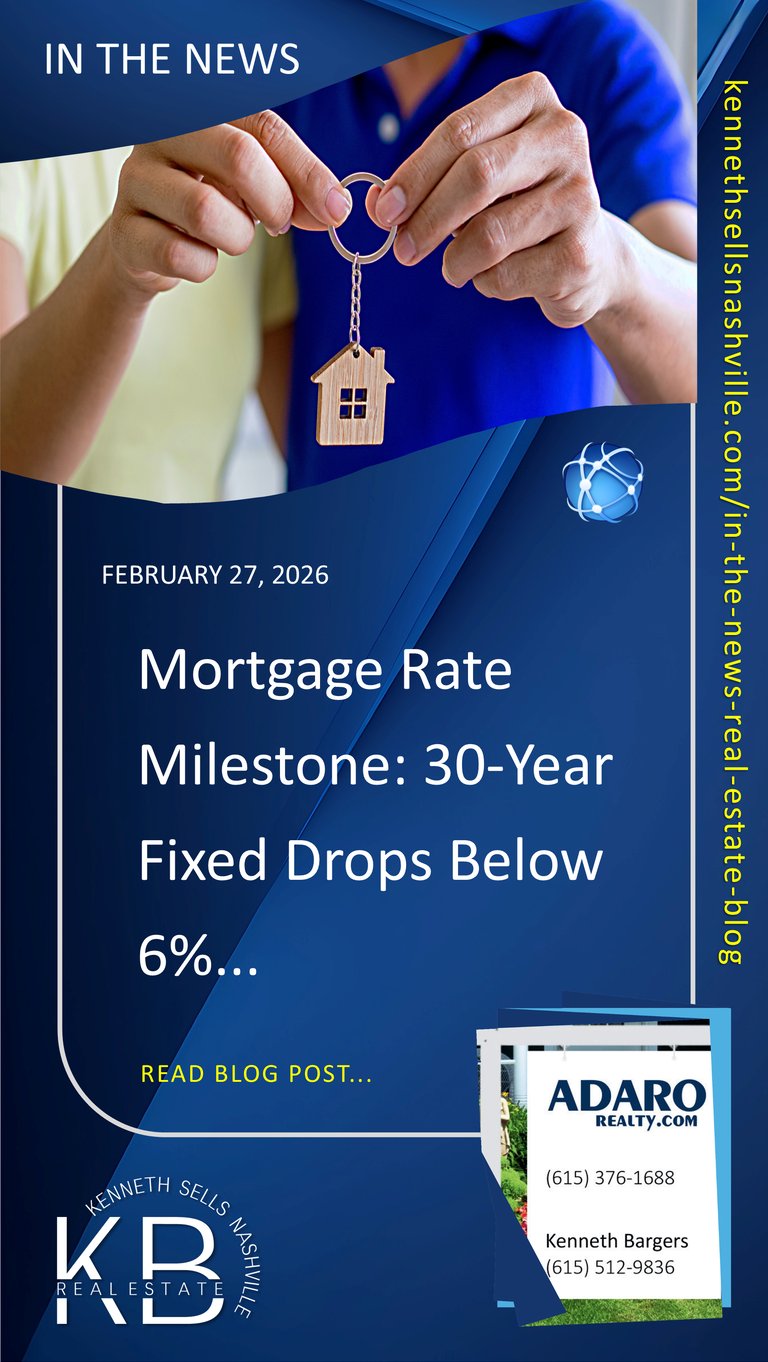 Mortgage Rate Milestone: 30-Year Fixed Drops Below 6%