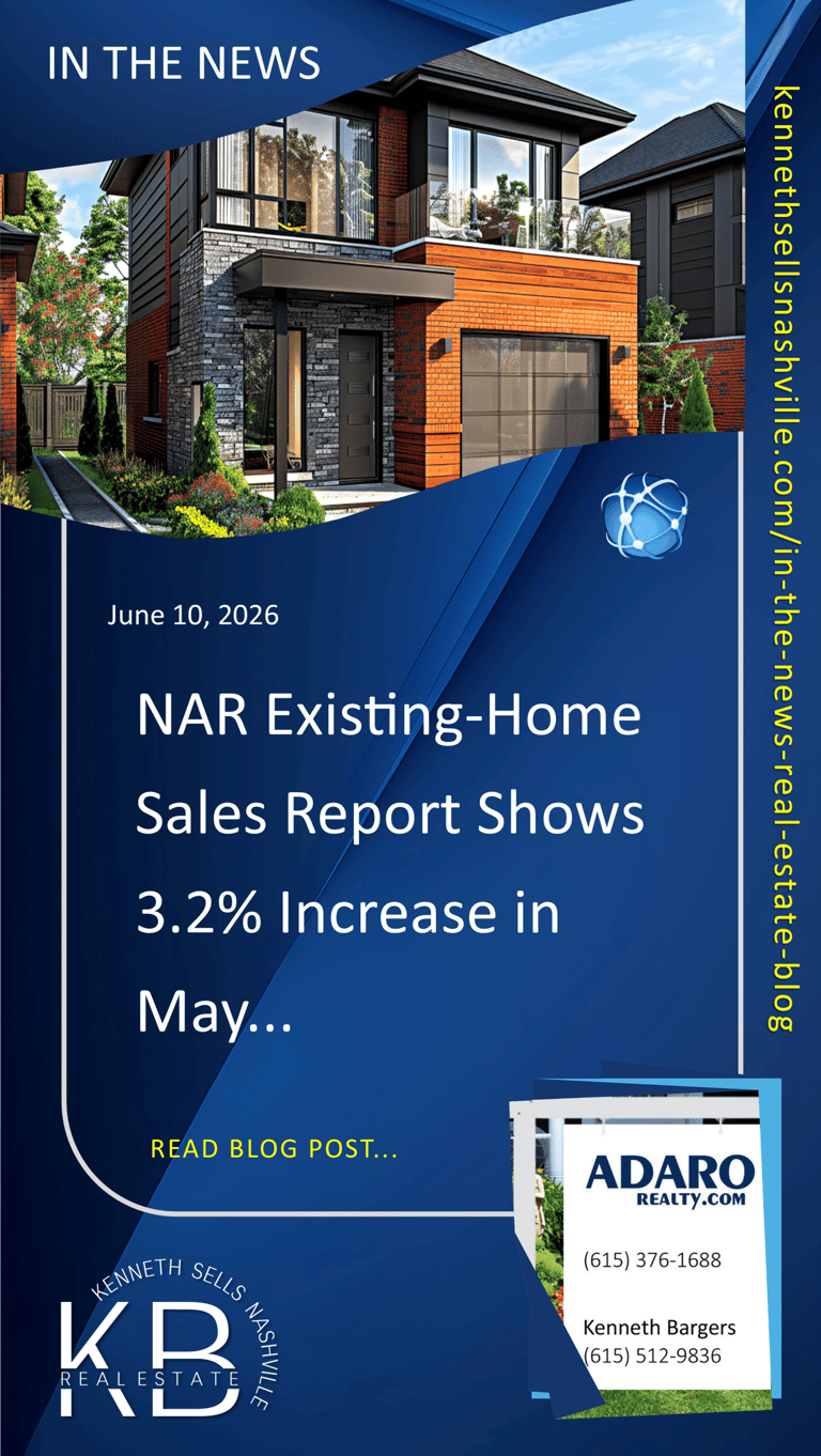 NAR Existing-Home Sales Report Shows 3.2% Increase in May