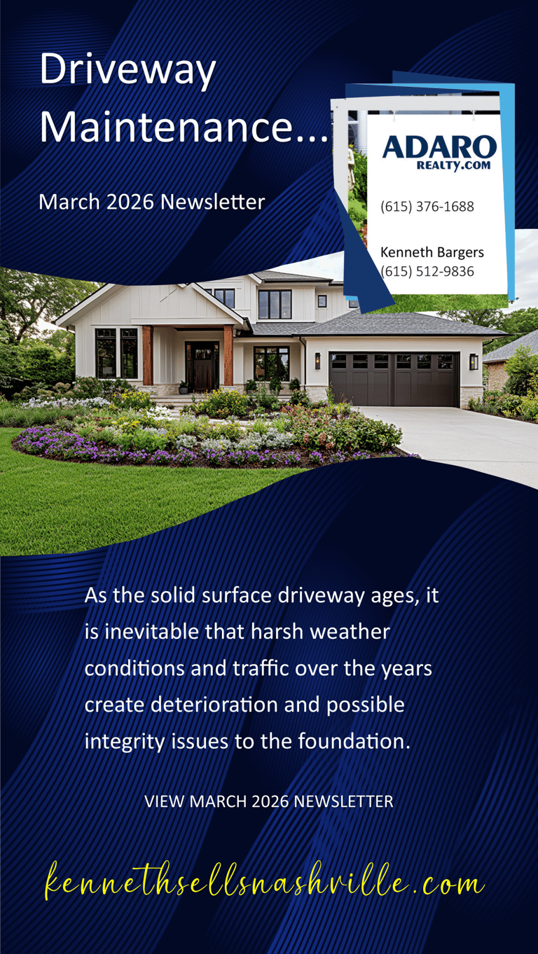 March 2026 Newsletter - Driveway Maintenance Tips and Options