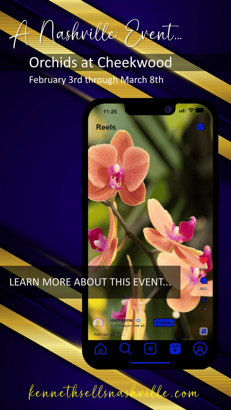 Orchids at Cheekwood, February 3rd through March 8th, Nashville Event