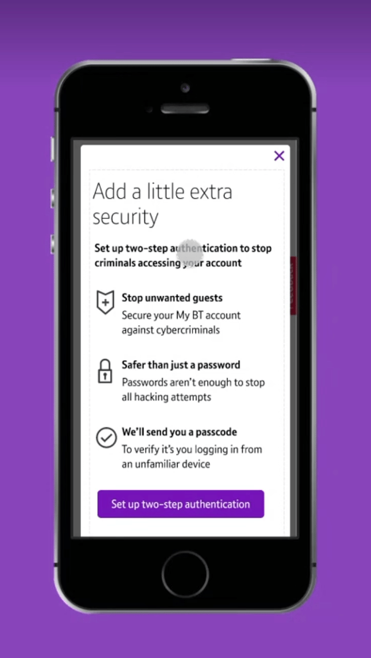 Figma prototype screen showing the UI of the introduction screen at the start of the journey.