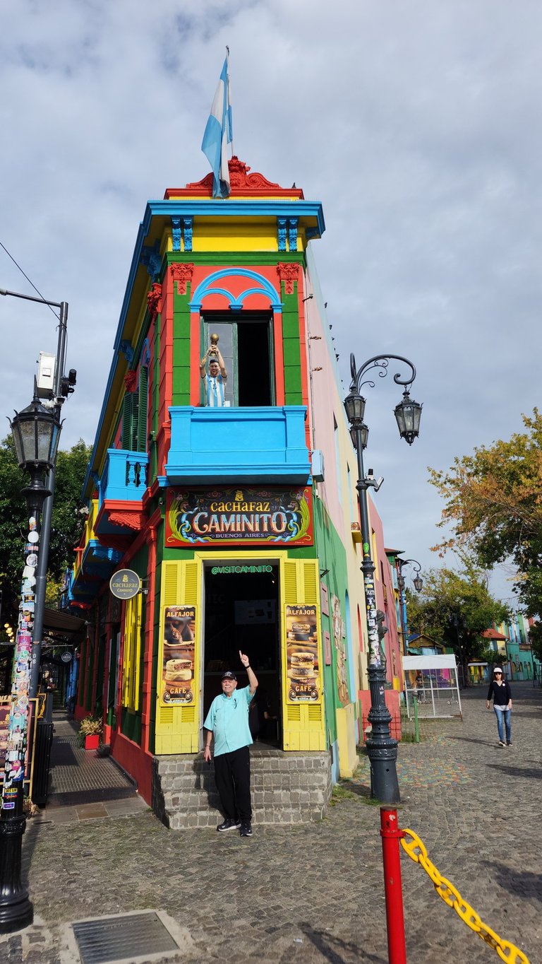 The Pirate celebrates a soccer win in Buenos Aires, Argentina