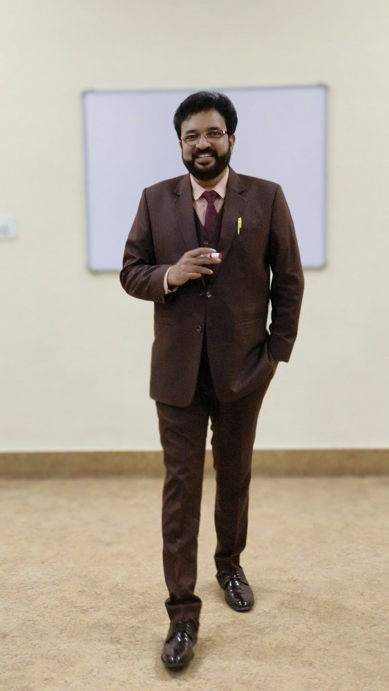 Dr. Shwet Goswami, an inspiring mentor, delivering a session in a formal setting.