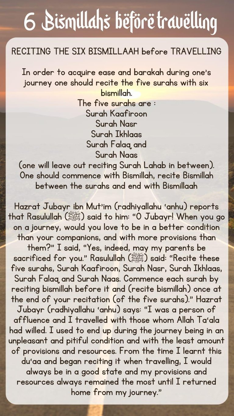 Sunnah Duas when Traveling Muslim