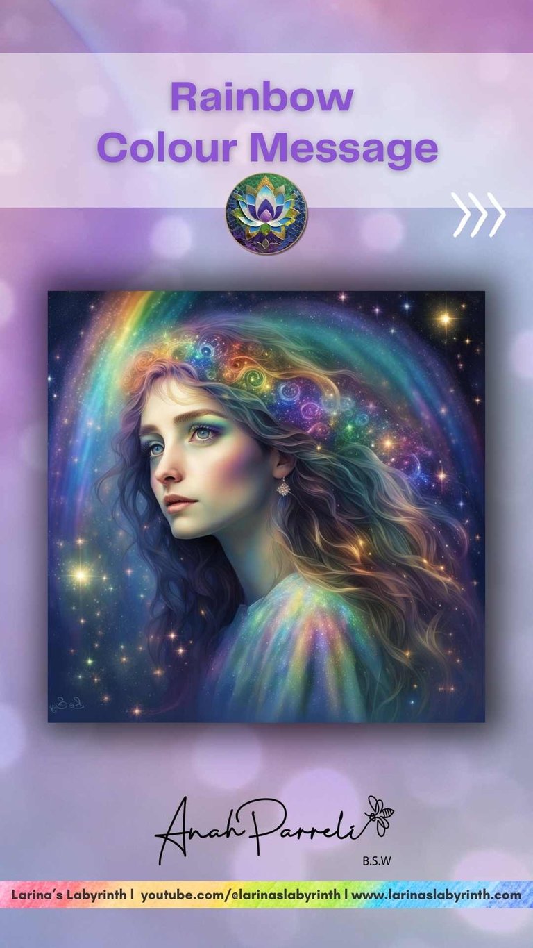 Colour message: Power of the Rainbow. Colour Healing, Color Healing