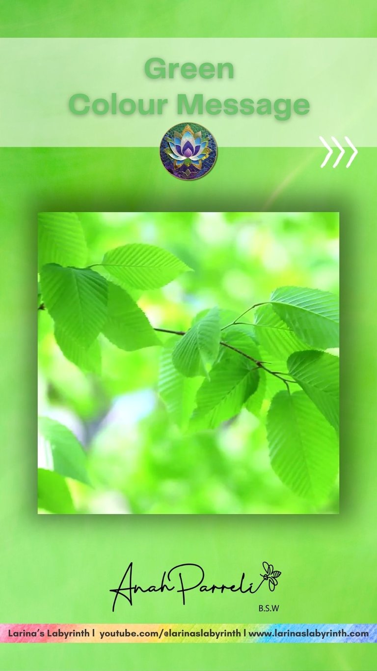 Colour Messenger: Power Of Green . Colour Healing; color healing
