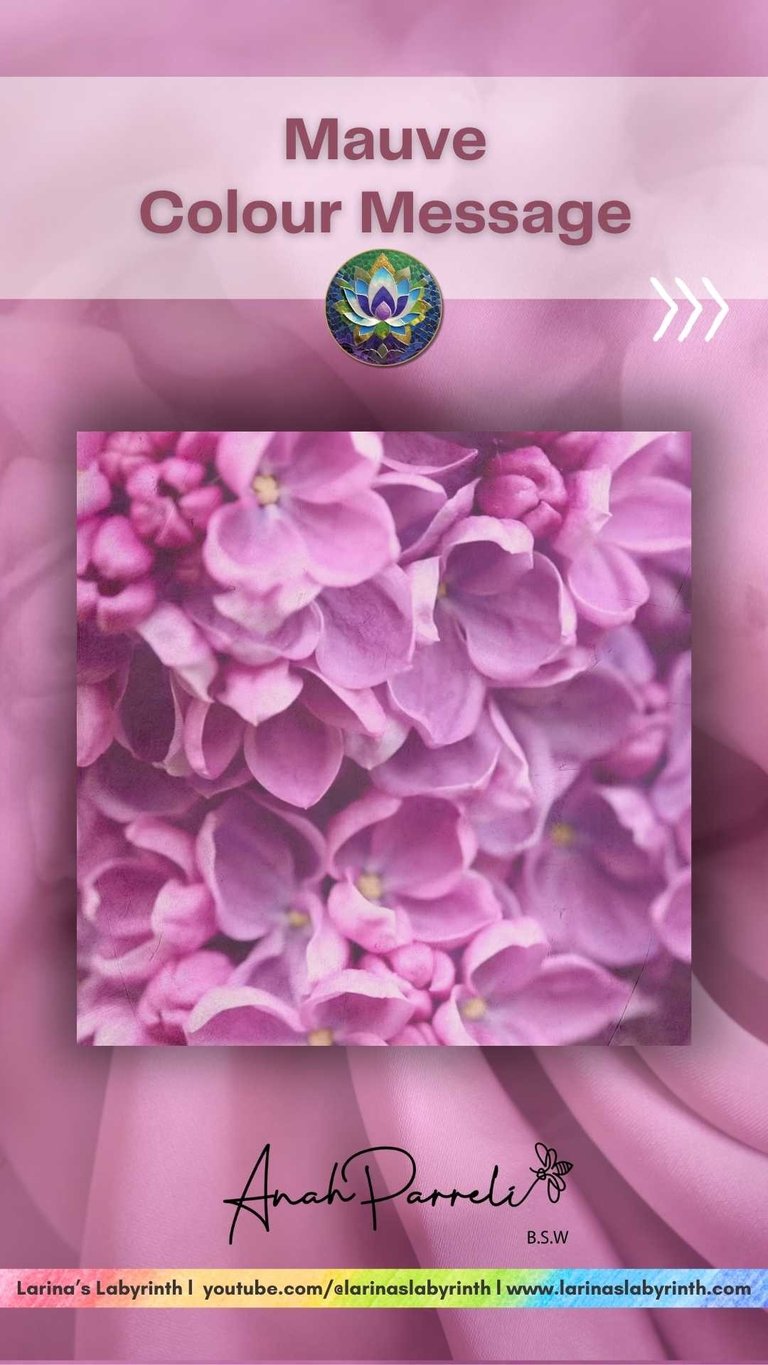 Colour message: Power of Pink purple Mauve. Colour Healing, Color Healing