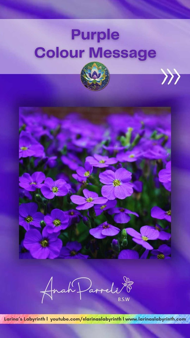 Colour message: Power of Purple. Colour Healing, Color Healing