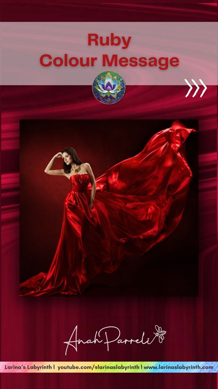 Colour message: Power of Ruby Red. Colour Healing, Color Healing